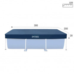 Cubierta rectangular piscina Intex Small y Prisma Frame