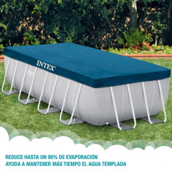 Cubierta rectangular piscinas Intex Prisma Frame 400x200