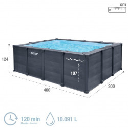 Piscina desmontable Intex Graphite Gray Panel
