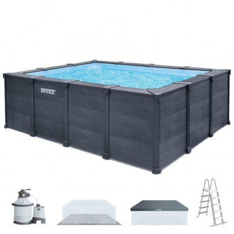 Piscina desmontable Intex Graphite Gray Panel