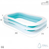 Piscina hinchable familiar rectangular