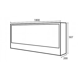 Chimenea electrica empotrada 180 cm y 1500w sined caminetto amiata