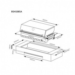 Barbacoa encastrable PROLINE 6B TAPA HORNO BeefEater