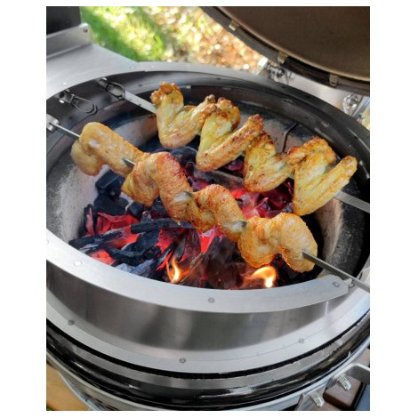Rustidor con 3 pinchos para la barbacoa  Kamado Monolith Icon y Junior