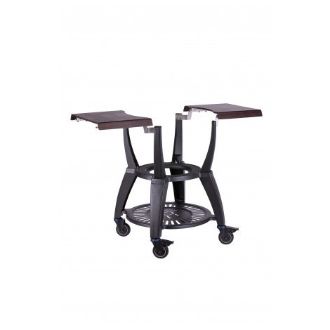 Carro de acero con mesas auxiliares Kamado Monolith Lechef Avantgarde
