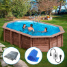 Piscina de madera GRE rectangular Macadamia Wooden Pool GRE KPBOC632