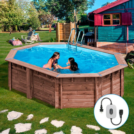 Piscina de madera GRE rectangular Macadamia Wooden Pool GRE KPBOC632