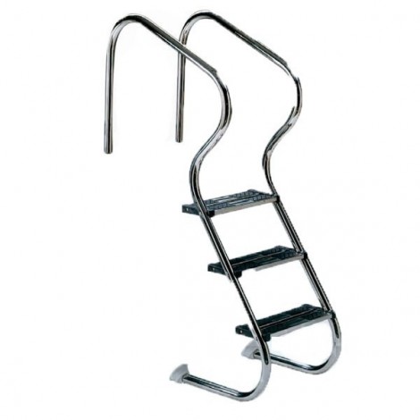 Escalera  acero inoxidable piscina enterrada fácil acceso GRE EIE30