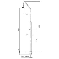Ducha con rociador y pulsador temporizado AstralPool