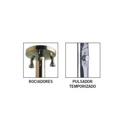 Ducha piscina pública con 3 rociadores y 3 pulsadores temporizados AstralPool