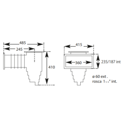 SKIMMER PARA LINER TAPA REDONDA BOCA 360 MM