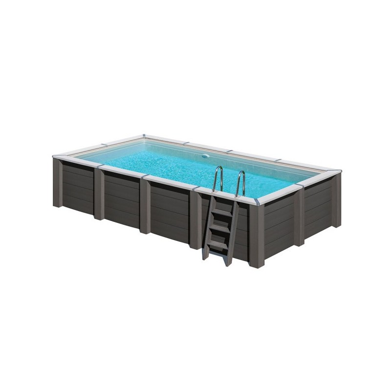Piscina desmontable GRE de composite rectangular altura 124 cm KPCOR60N