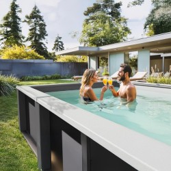Piscina desmontable GRE de composite rectangular altura 124 cm KPCOR60N