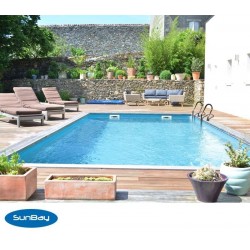 Piscina de madera GRE rectangular Braga Terrapools GRE 788030E