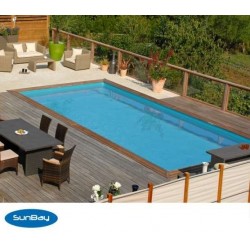 Piscina de madera GRE rectangular Braga Terrapools GRE 788030E