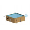 Piscina de madera GRE cuadrada Carra Terrapools GRE 788455E