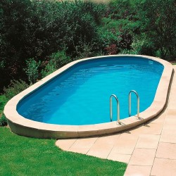 Piscina GRE enterrada ovalada Sumatra altura 120 cm