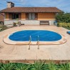Cubierta isotérmica para piscina enterrada Gre ovalada 300 micrones