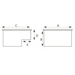 Caseta Qp vacia semi-enterrada de poliéster