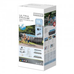 Piscina desmontable Ultra Frame rectangular 549x274x132 con depuradora Intex 26352NP