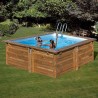 Piscina de madera GRE cuadrada Carra Terrapools GRE 788455E