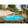 Piscina de madera GRE ovalada AVOCADO Wooden Pool GRE 790203