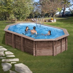 Piscina de madera GRE rectangular Macadamia Wooden Pool GRE KPBOC632