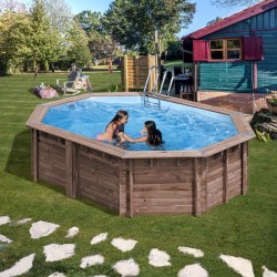 Piscina de madera GRE rectangular Macadamia Wooden Pool GRE KPBOC632