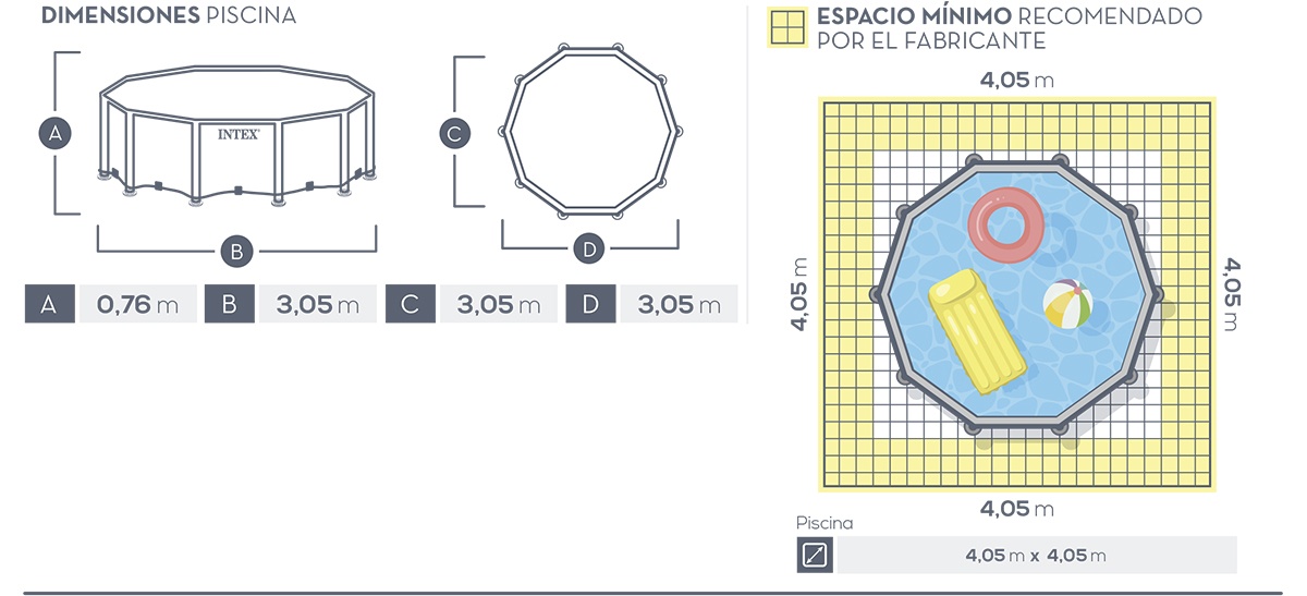 piscina intex metal frame